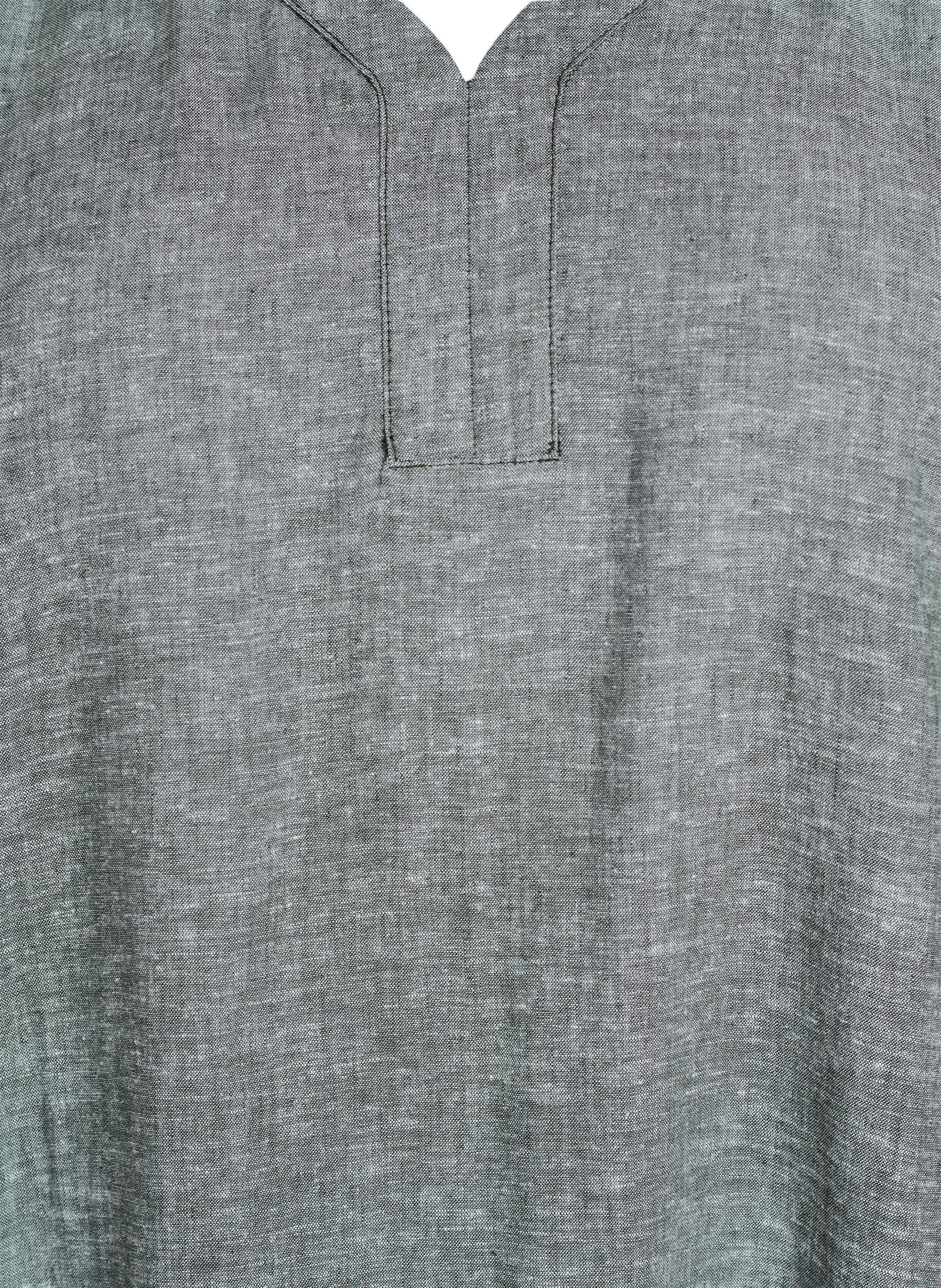 Zizzi Midikl&auml;nning i linne och viskos med kort &auml;rm, Gr&ouml;n, Packshot image number 2