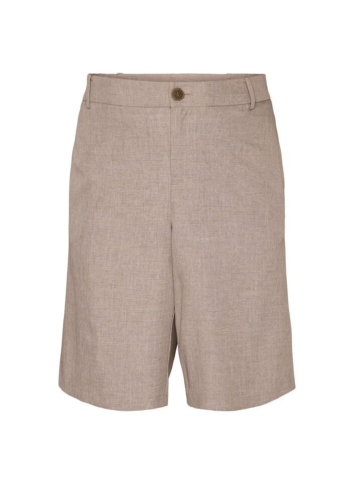 L&ouml;sa Bermudashorts med h&ouml;g midja, Brun, Packshot image number 0