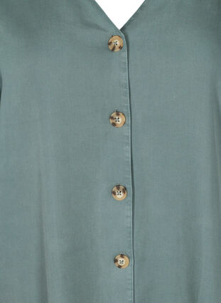 Skjorta i lyocell med v-ringning, Balsam Green, Packshot image number 2