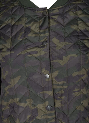 Quiltad jacka med mönster och knappar, Camou as sample, Packshot image number 2
