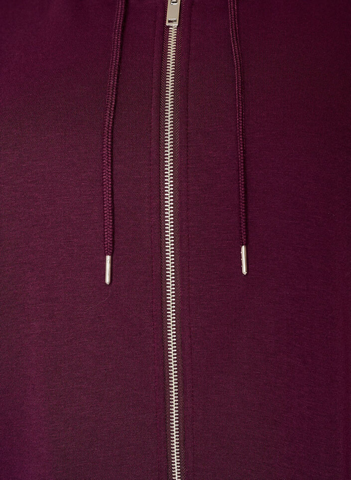 L&aring;ng huvtr&ouml;ja med dragkedja och fickor, Lila, Packshot image number 2