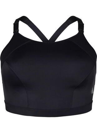 CORE, SUPER HIGH, SPORTS BRA - Sport-bh med justerbara axelband, Black, Packshot image number 0