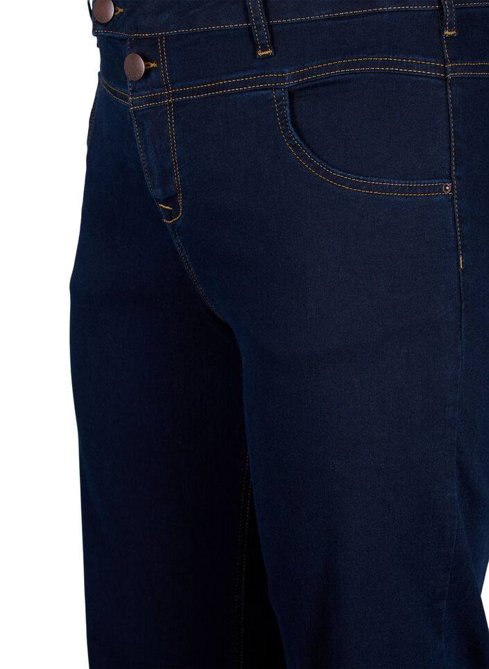 Gemma-jeans med normal passform och h&ouml;g midja, Bl&aring;, Packshot image number 2