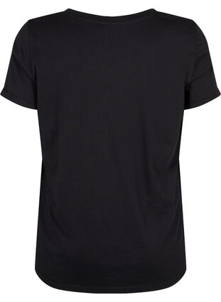  T-shirt till träning med print, Black w. Be Original, Packshot image number 1