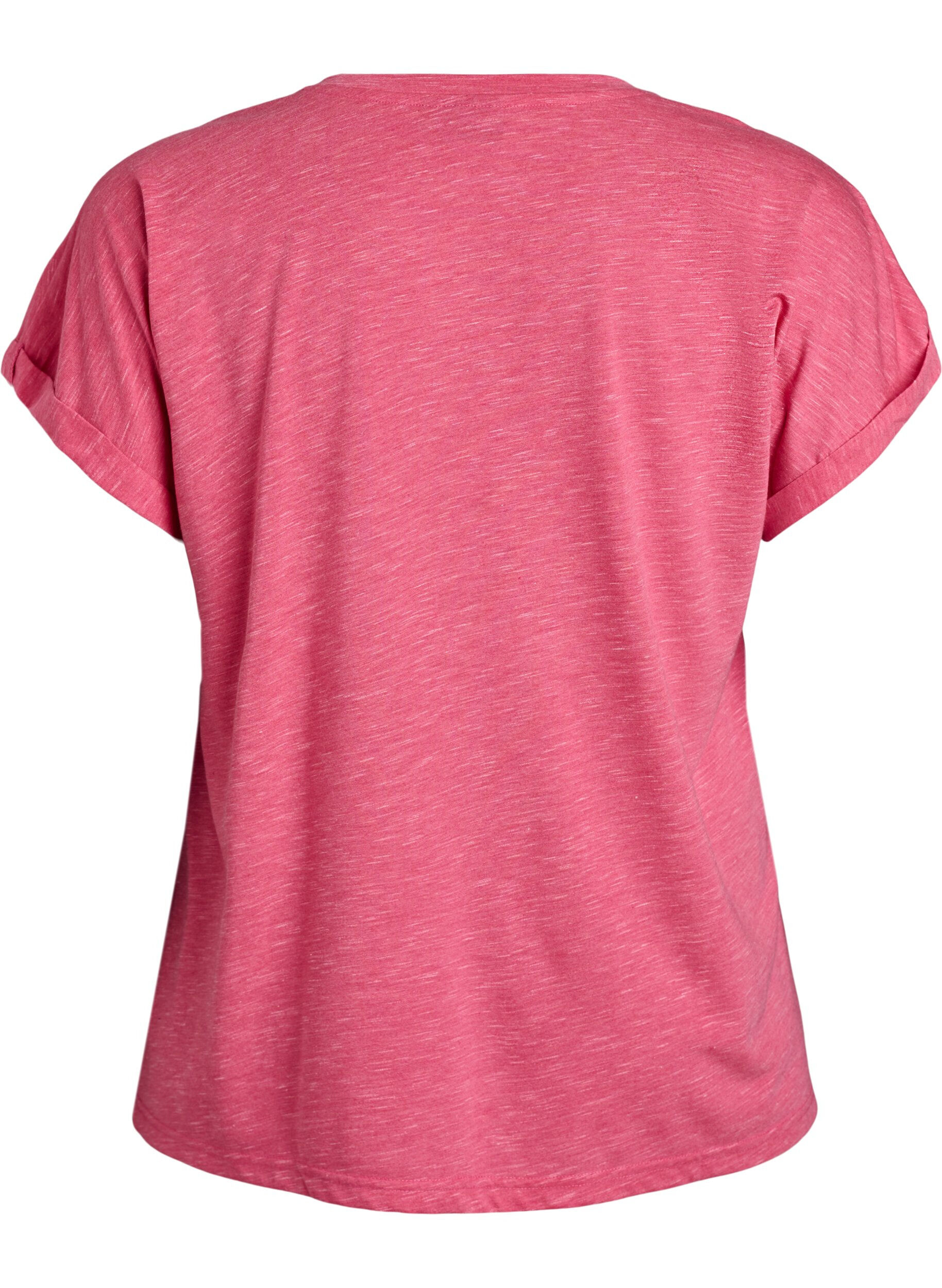 Zizzi L&ouml;s tr&auml;ningst-shirt med korta &auml;rmar, Rosa, Packshot image number 1