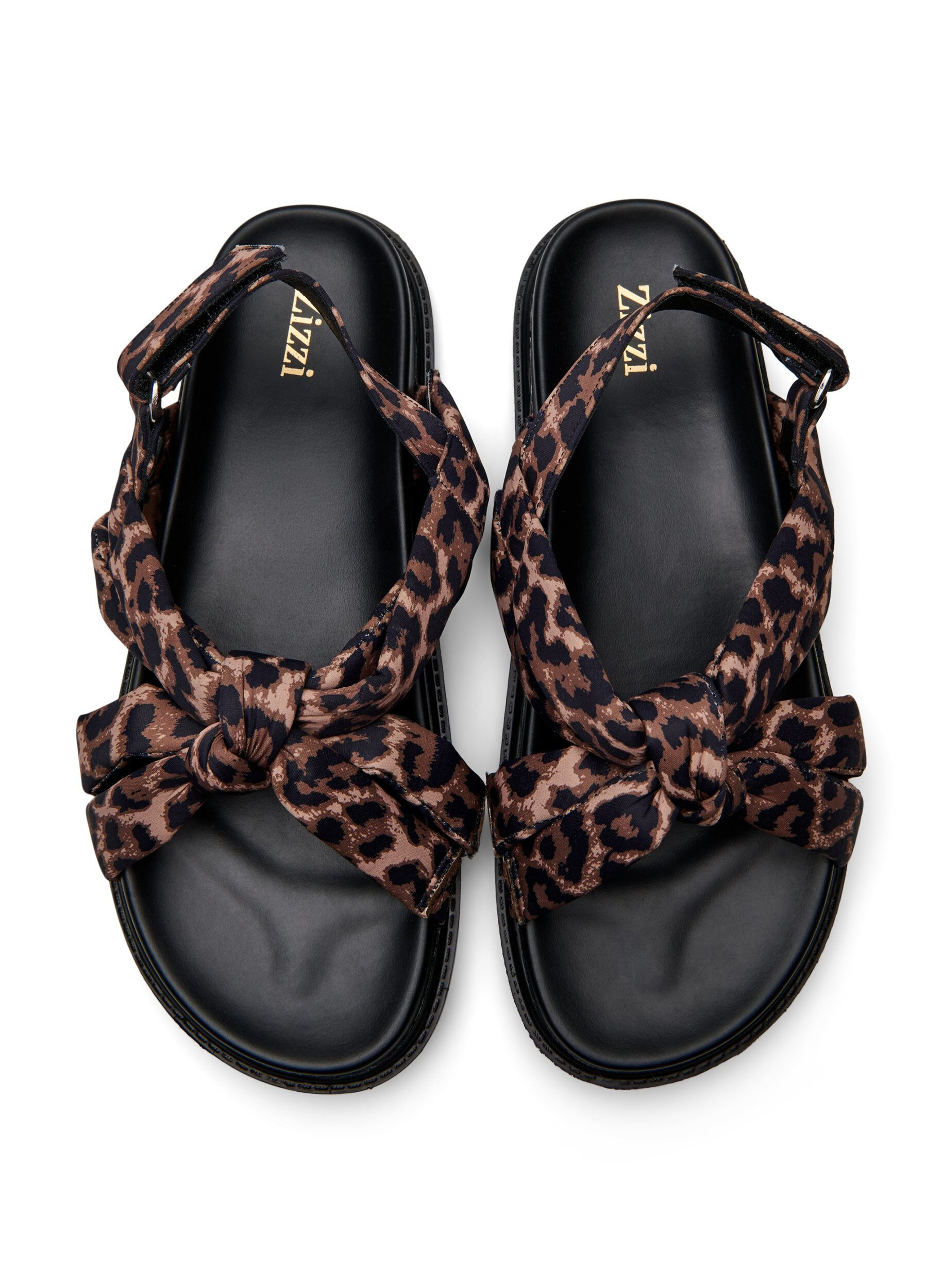 Zizzi Wide fit - Sandal med knutdetalj, Brun, Packshot image number 2