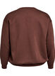 Sweatshirt med broderad text, Brun, Packshot image number 1