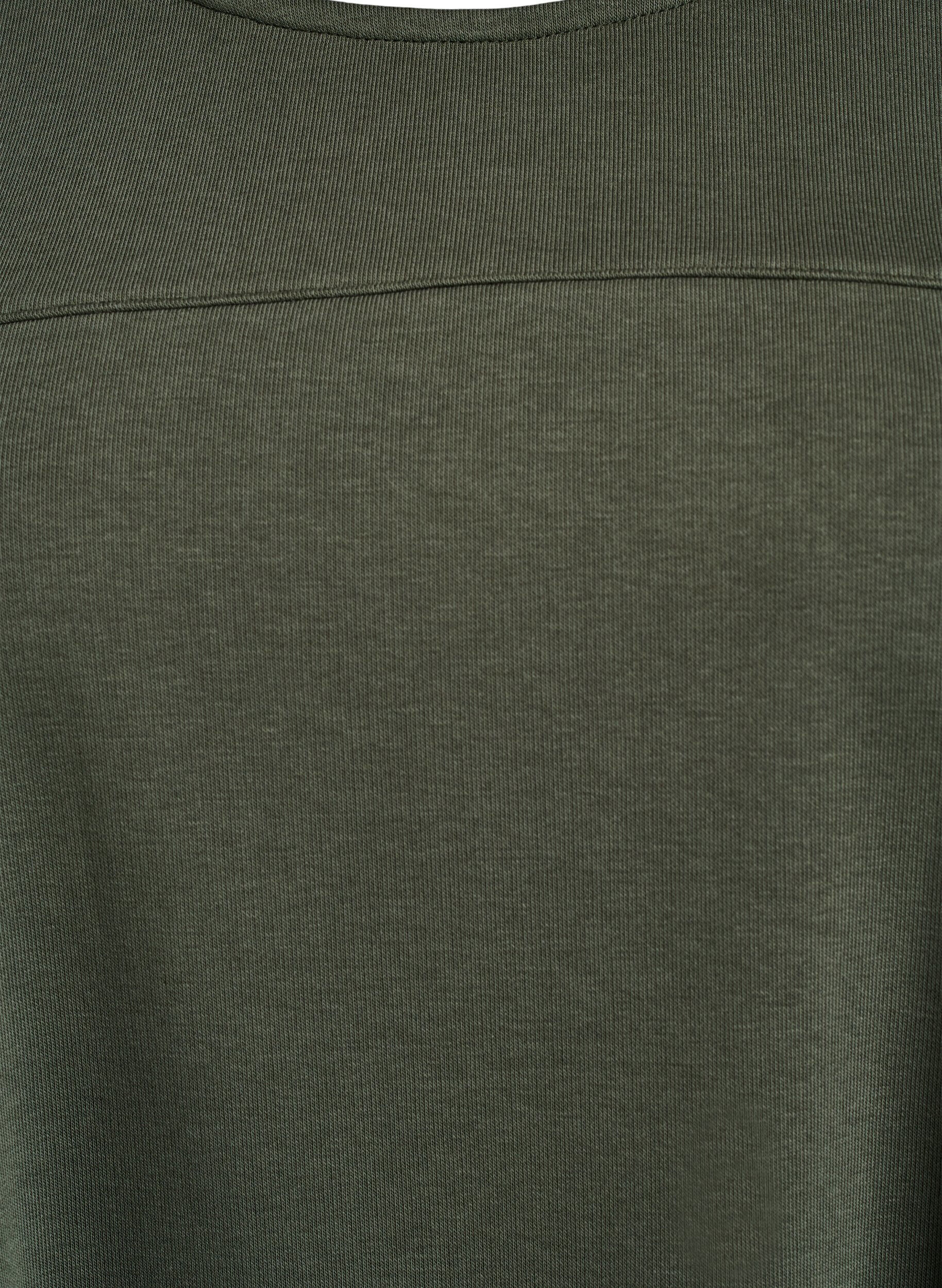 Zizzi Jerseykl&auml;nning med korta &auml;rmar och fickor, Gr&ouml;n, Packshot image number 2