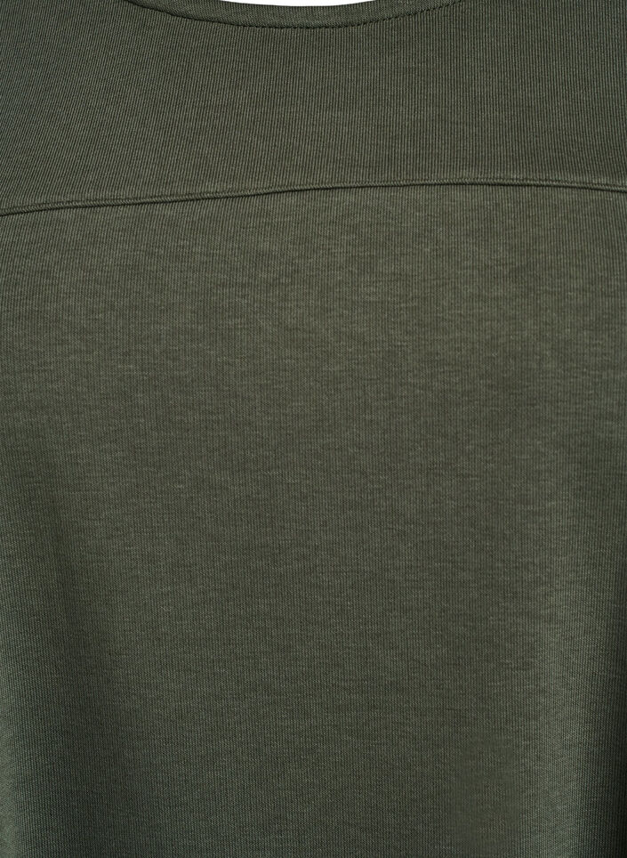 Jerseyklänning med korta ärmar och fickor, Grön, Packshot image number 2