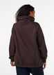 Sweatshirt med h&ouml;g krage och fickor, Brun, Model image number 2