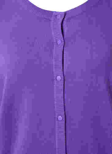 Ribbad kofta med knappar, Purple Opulence, Packshot image number 2