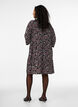 Kort a-linjeformad kl&auml;nning i jersey med helt&auml;ckande m&ouml;nster, M&ouml;rk Bordeaux, Model image number 2