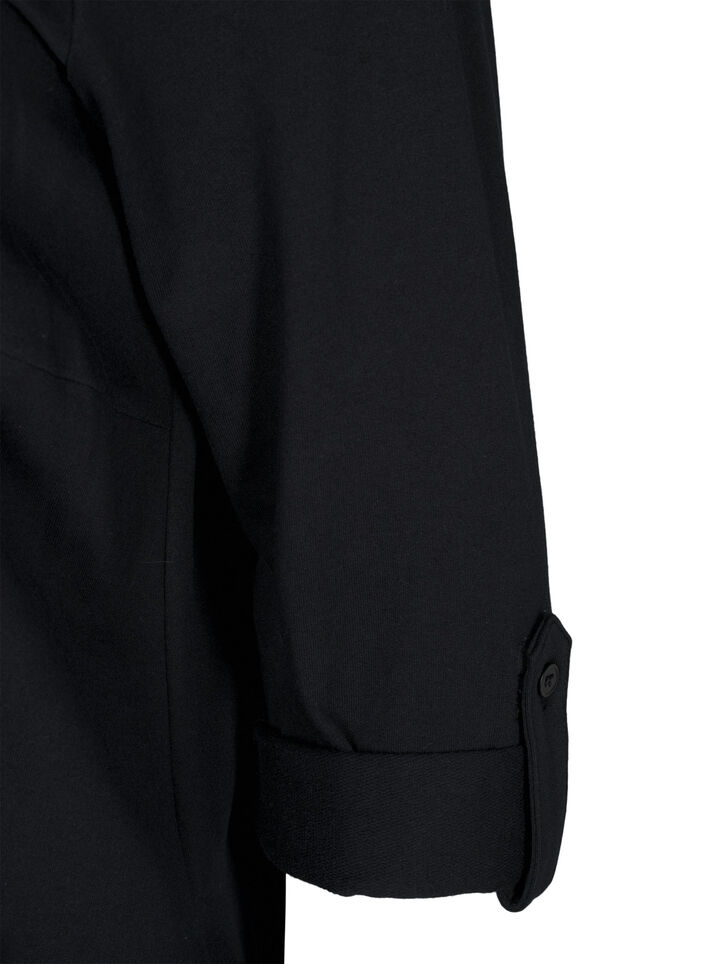 Ballongklänning med fickor, Svart, Packshot image number 3