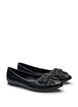 Wide fit - Ballerina med rosett och strass, Svart, Packshot image number 1
