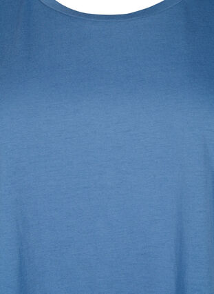 Kortärmad t-shirt i bomullsblandning, Moonlight Blue, Packshot image number 2