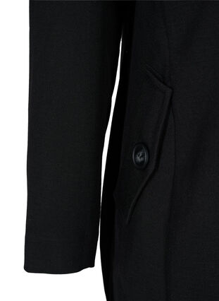 Klassisk kappa med knappstängning, Black, Packshot image number 3
