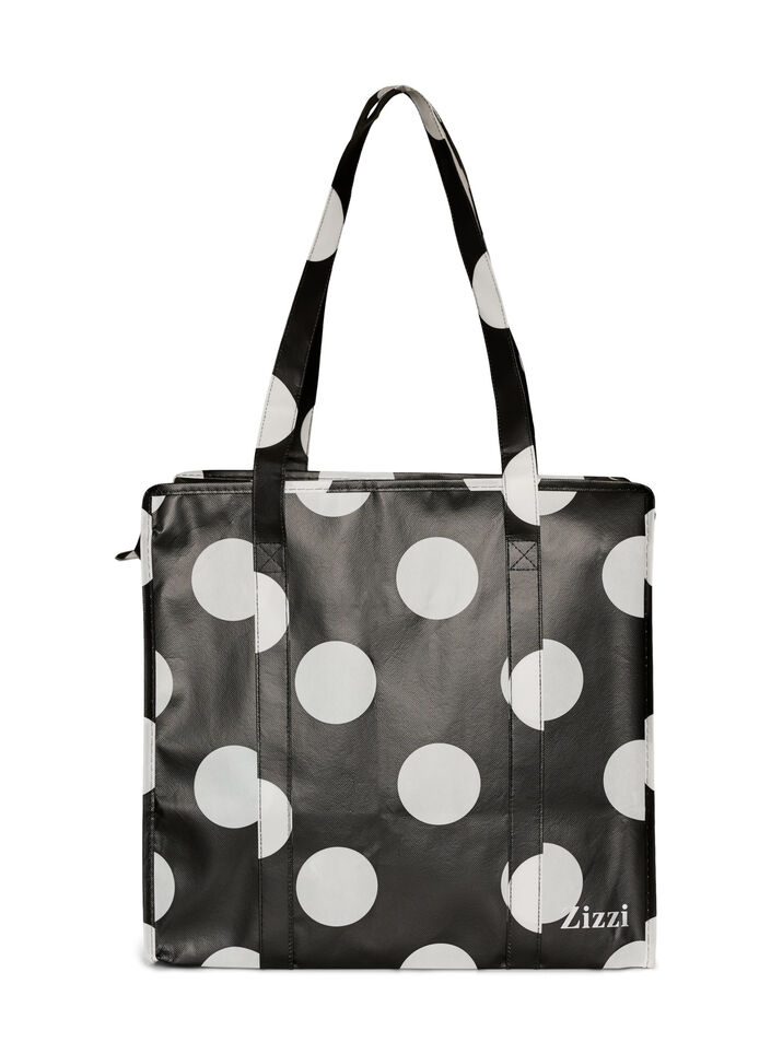 Shoppingv&auml;ska med dragkedja, Svart, Packshot image number 0