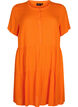 A-linjeformad viskosklänning med korta ärmar, Exuberance, Packshot image number 0