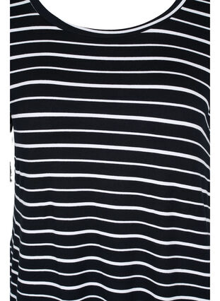 Klänning med korta ärmar, Black w. Stripe, Packshot image number 2