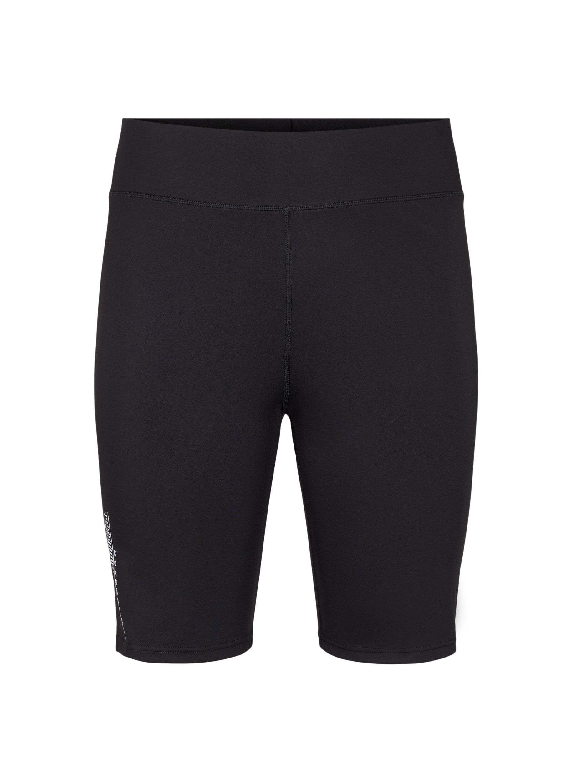 Zizzi Kroppsn&auml;ra tr&auml;ningsshorts med logotyp, Black, Packshot image number 0