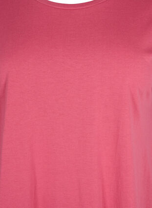Kortärmad t-shirt i bomullsmix, Rasperry Pink, Packshot image number 2