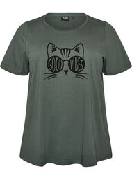 T-shirt med tryck, Gr&ouml;n