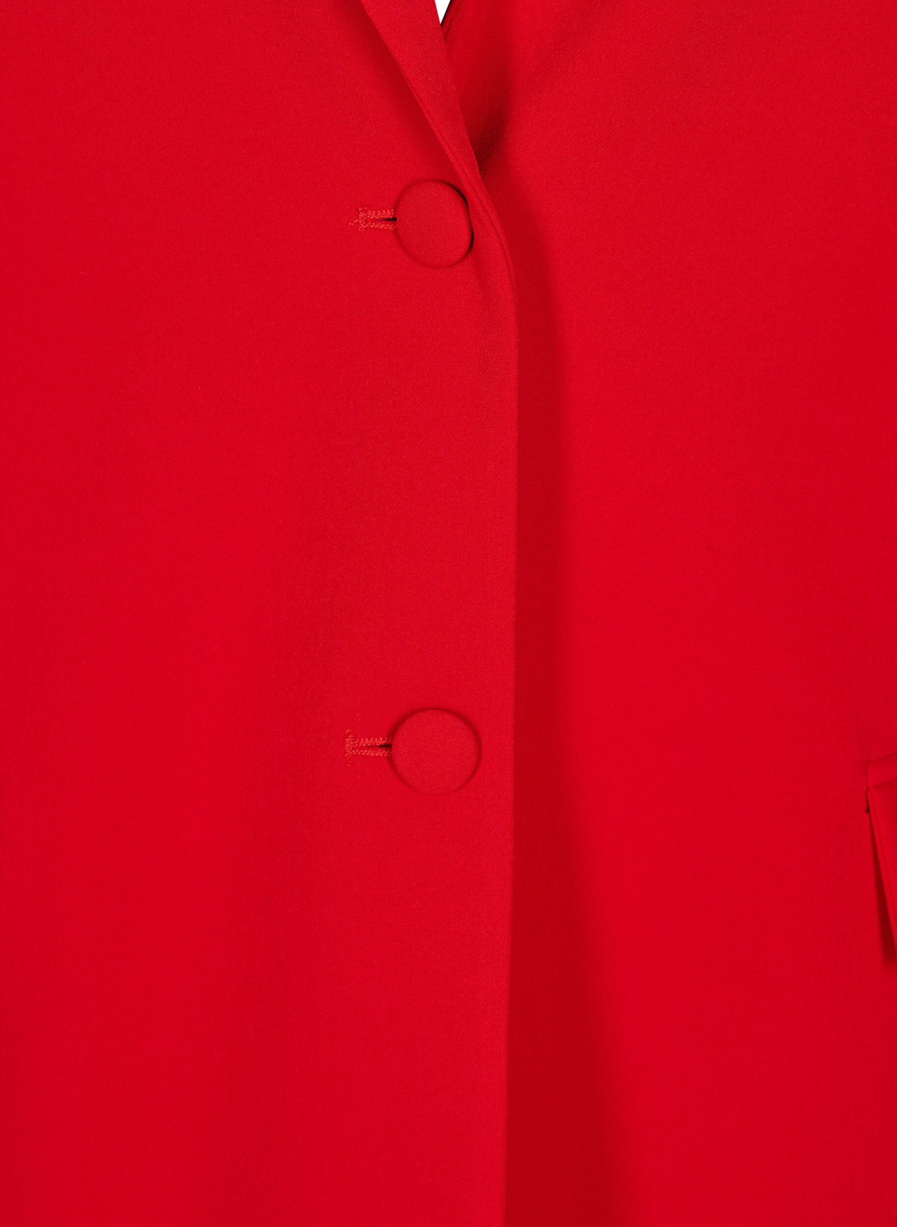 Zizzi Klassisk kavaj med knappst&auml;ngning, R&ouml;d, Packshot image number 2