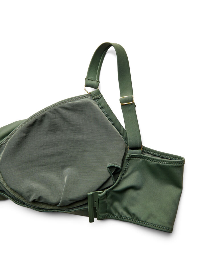 Bikinitopp med bygel och guldf&auml;rgad detalj, Gr&ouml;n, Packshot image number 3