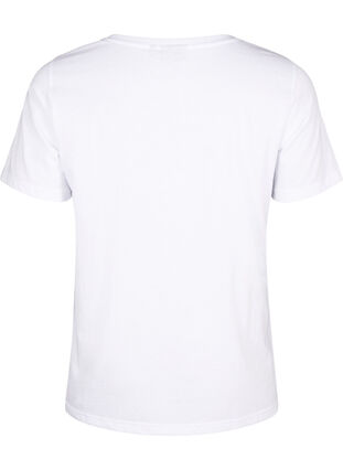T-shirt i bomull med rund halsringning och tryck, B. White W. Hearts, Packshot image number 1