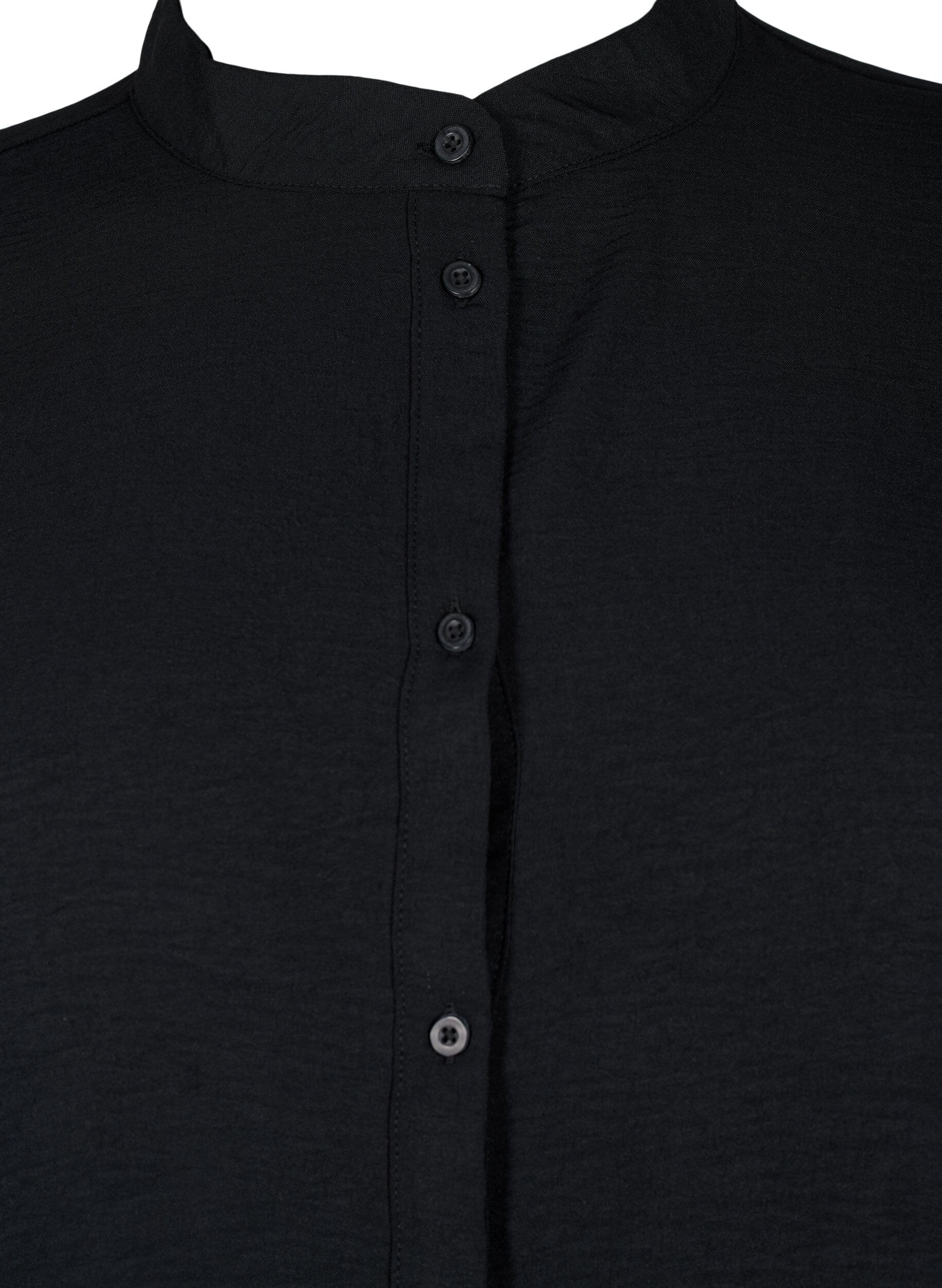 Zizzi Blus med virkade detaljer, Black, Packshot image number 2