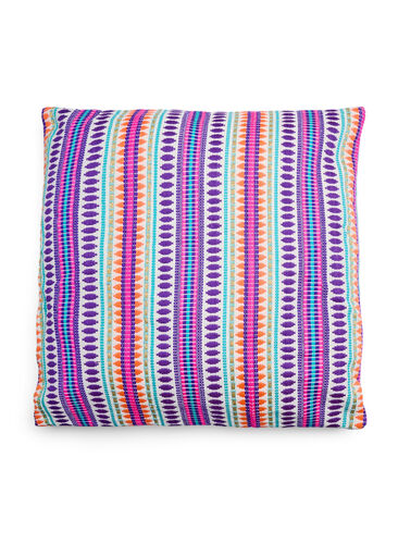 Kuddfodral med färgglatt mönster, Purple Comb, Packshot image number 0