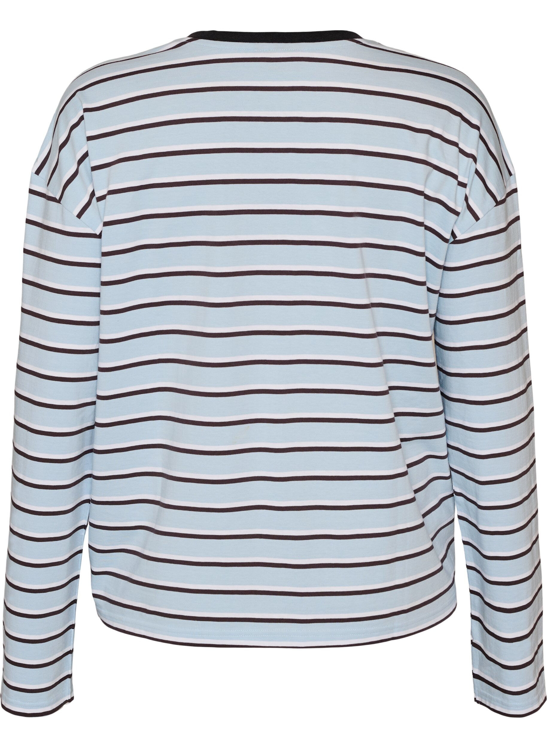 ZizziBas-t-shirt med l&aring;nga &auml;rmar, Bl&aring;, Packshot image number 1