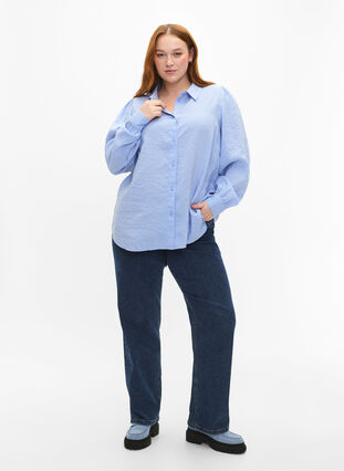 Långärmad skjorta i TENCEL™ Modal, Serenity, Model image number 2