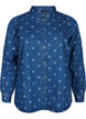Skjorta med rosett i denim, Denim Blue W. Wh.Bow, Packshot image number 0