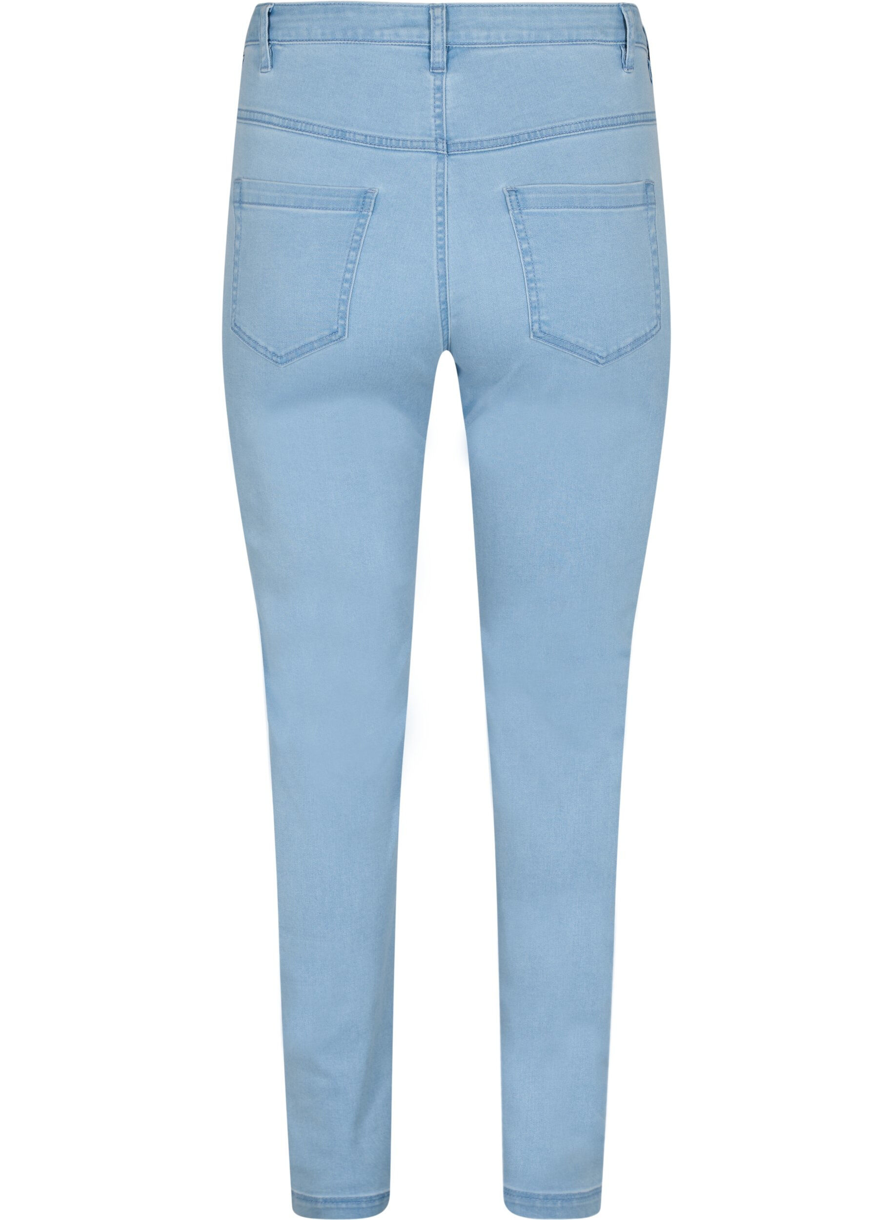 ZizziSlim fit Emily jeans med normalh&ouml;g midja, Bl&aring;, Packshot image number 1