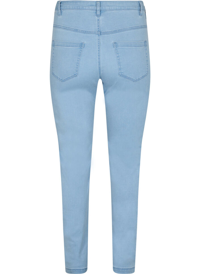 Slim fit Emily jeans med normalh&ouml;g midja, Bl&aring;, Packshot image number 1
