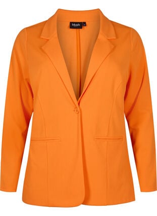 Blazer med fickor, Vibrant Orange, Packshot image number 0
