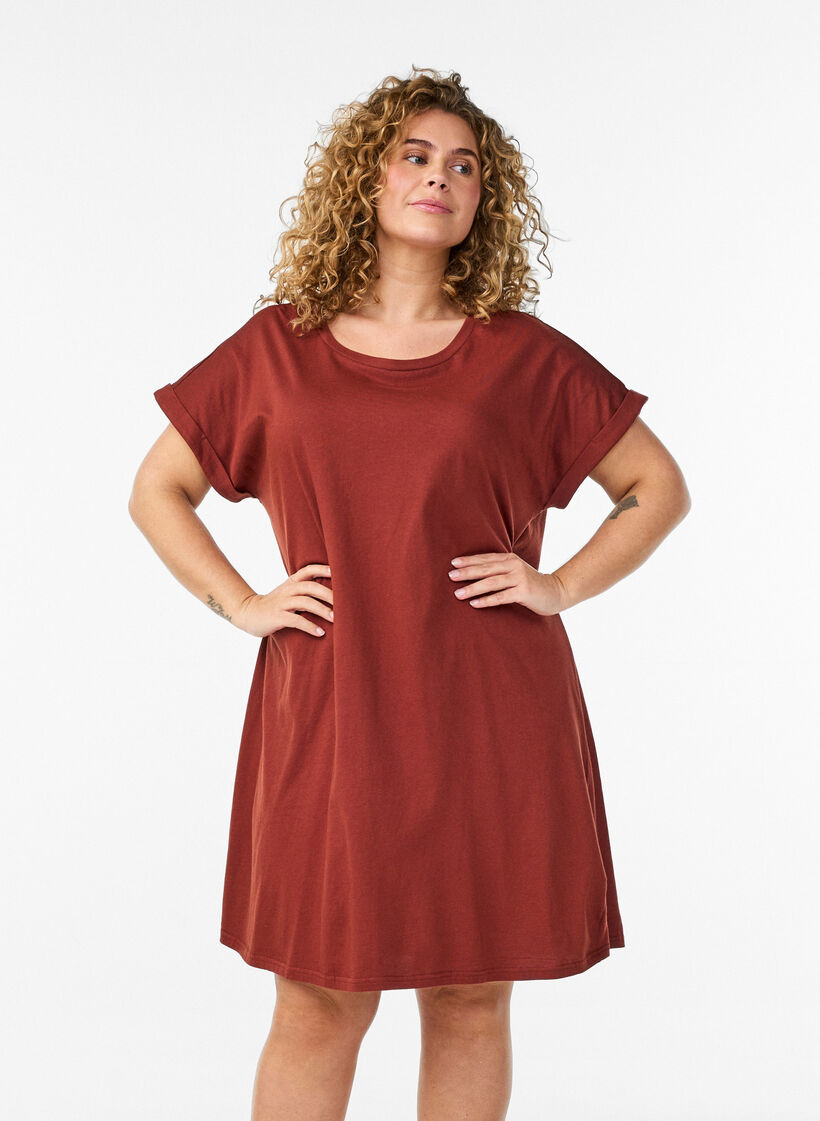 2-pack t-shirtkl&auml;nningar med korta &auml;rmar, Orange, Model image number 0