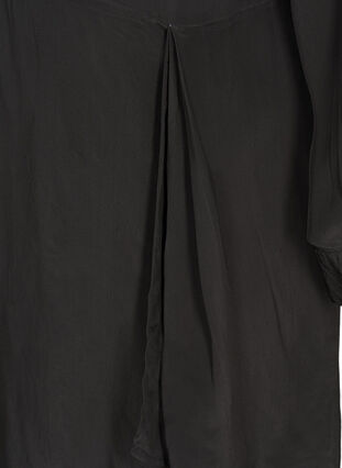 Långärmad klänning i viskos, Black, Packshot image number 3