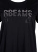 T-shirt i bomull med strassmotiv, Black w. Dream, Packshot image number 2
