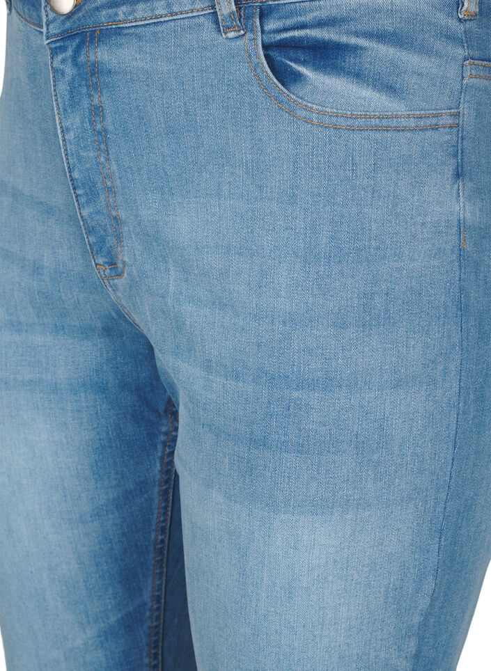 Bootcutjeans med slits, Blue Denim, Packshot image number 2
