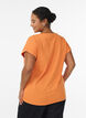 Kort&auml;rmad t-shirt i bomullsmix, Orange, Model image number 2