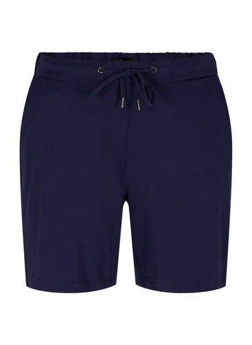 Lösa shorts med dragsko och fickor, Navy Blazer, Packshot image number 0