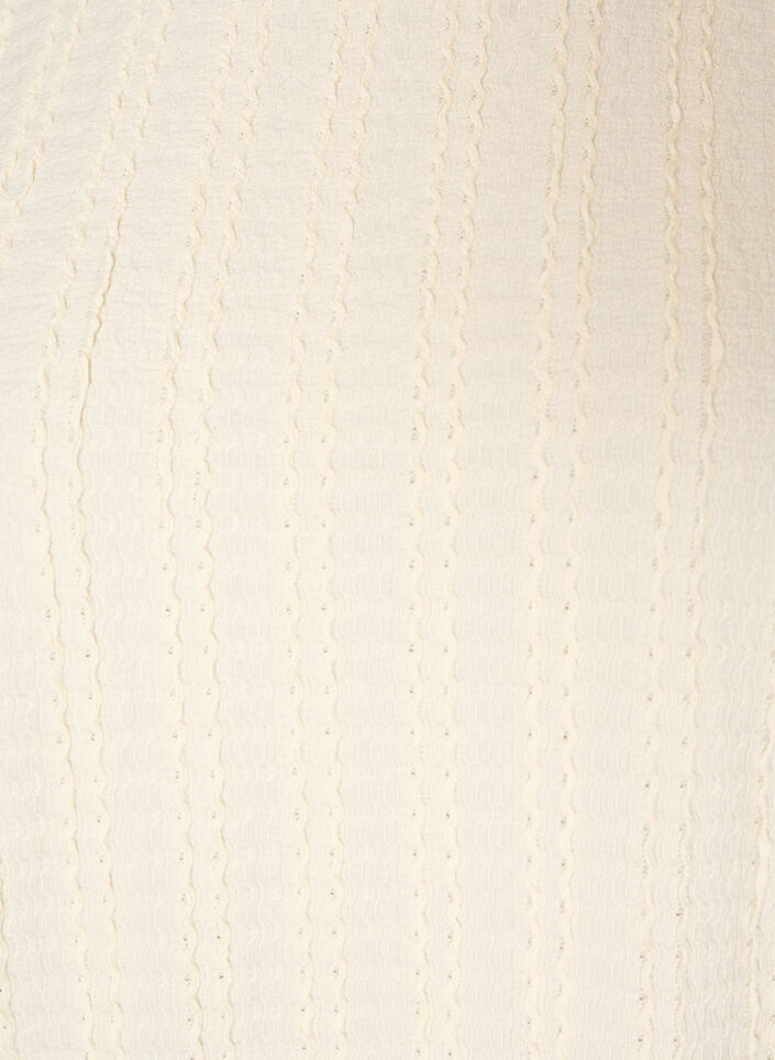Jerseyblus med struktur och ballongsilhuett, Vanilla, Packshot image number 2