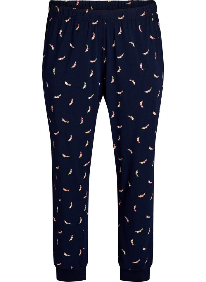 M&ouml;nstrade pyjamasbyxor, Bl&aring;, Packshot image number 0