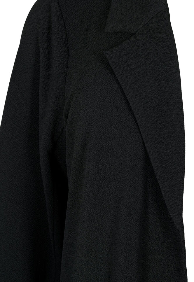 L&aring;ng kavaj med fickor, Svart, Packshot image number 2