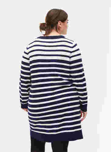 Randig klänning med långa ärmar, Peacoat W. Stripes, Model image number 1