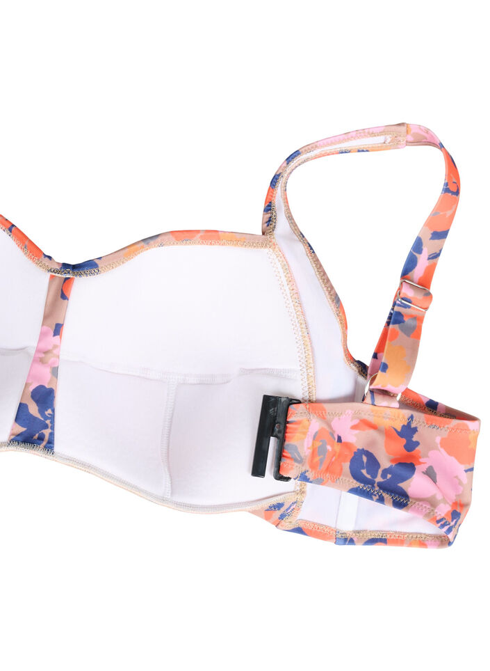 Bikinitopp med tryck, Retro Flower, Packshot image number 3