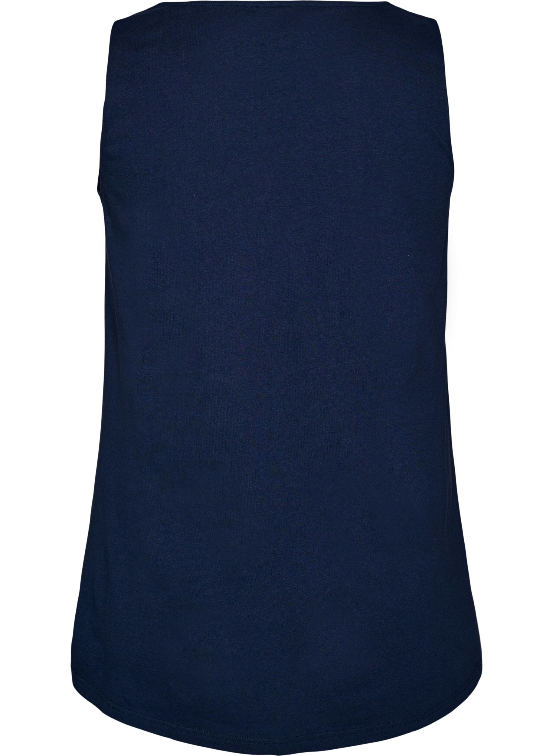 ZizziBomullstopp med a-linjeform, Bl&aring;, Packshot image number 1