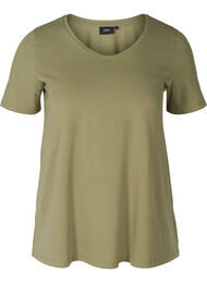 Basis t-shirt, Deep Lichen Green